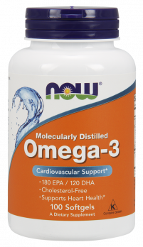 NOW Omega-3 (Омега) 1000 мг - 100 кап.