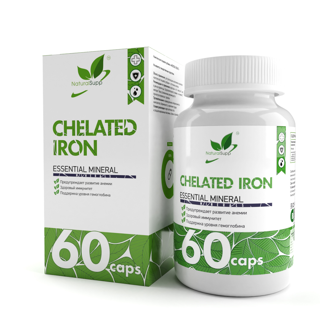 Natural Supp Iron Chelate (Железо хелат)  - 60 кап.